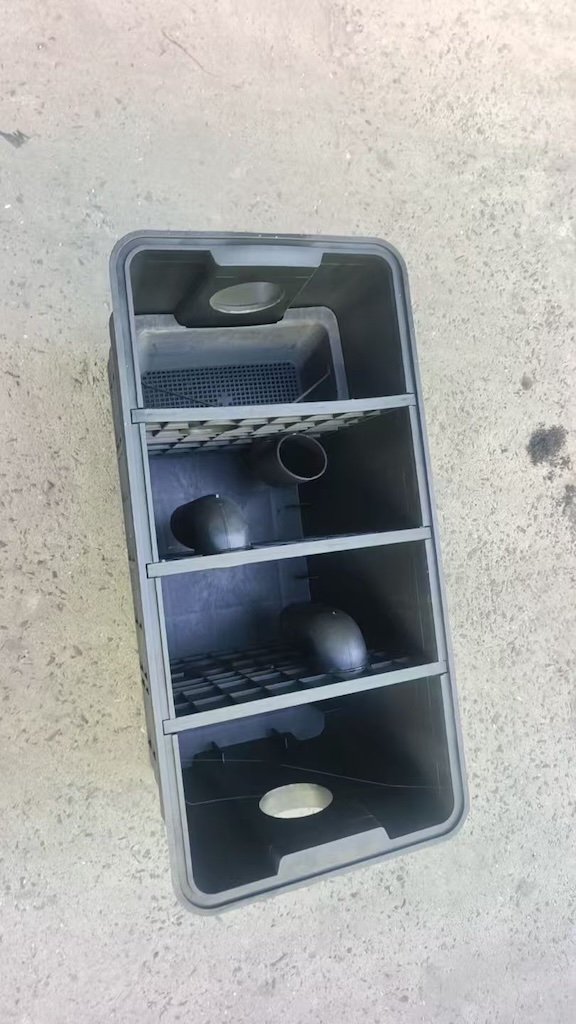 Plastic utility access chamber for drainage, cable routing and underground utility applications